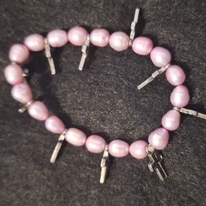 Pearl Bracelet with Cross